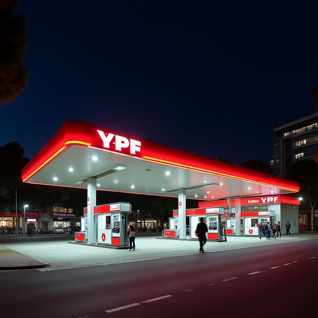 Estación YPF en zona urbana
