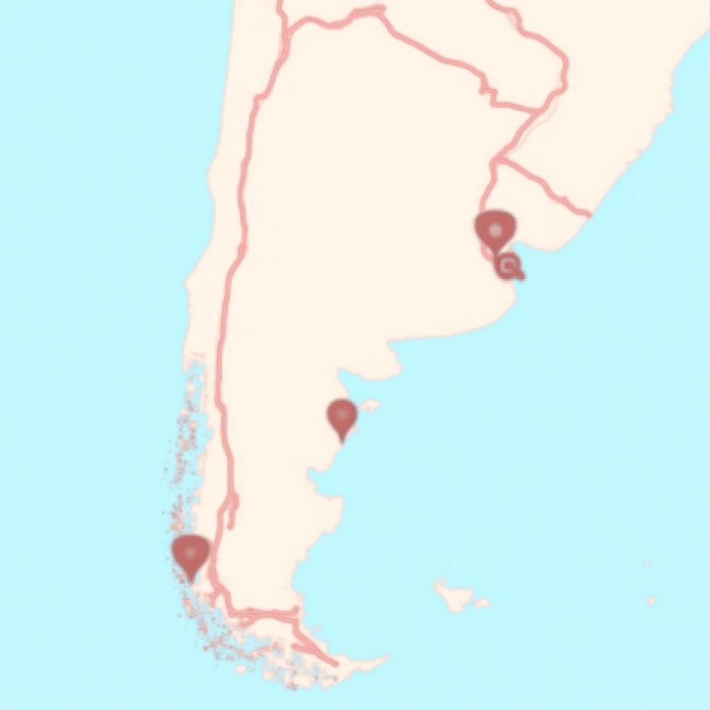 Mapa de estaciones YPF en Argentina